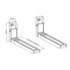GEMBIRD UNIVERSAL HEAVY DUTY STEEL WALL BRACKETS 30 KG WHITE