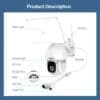 SRIHOME DUAL BAND WIFI FLOODLIGHTS CAMERA 5MP QHD