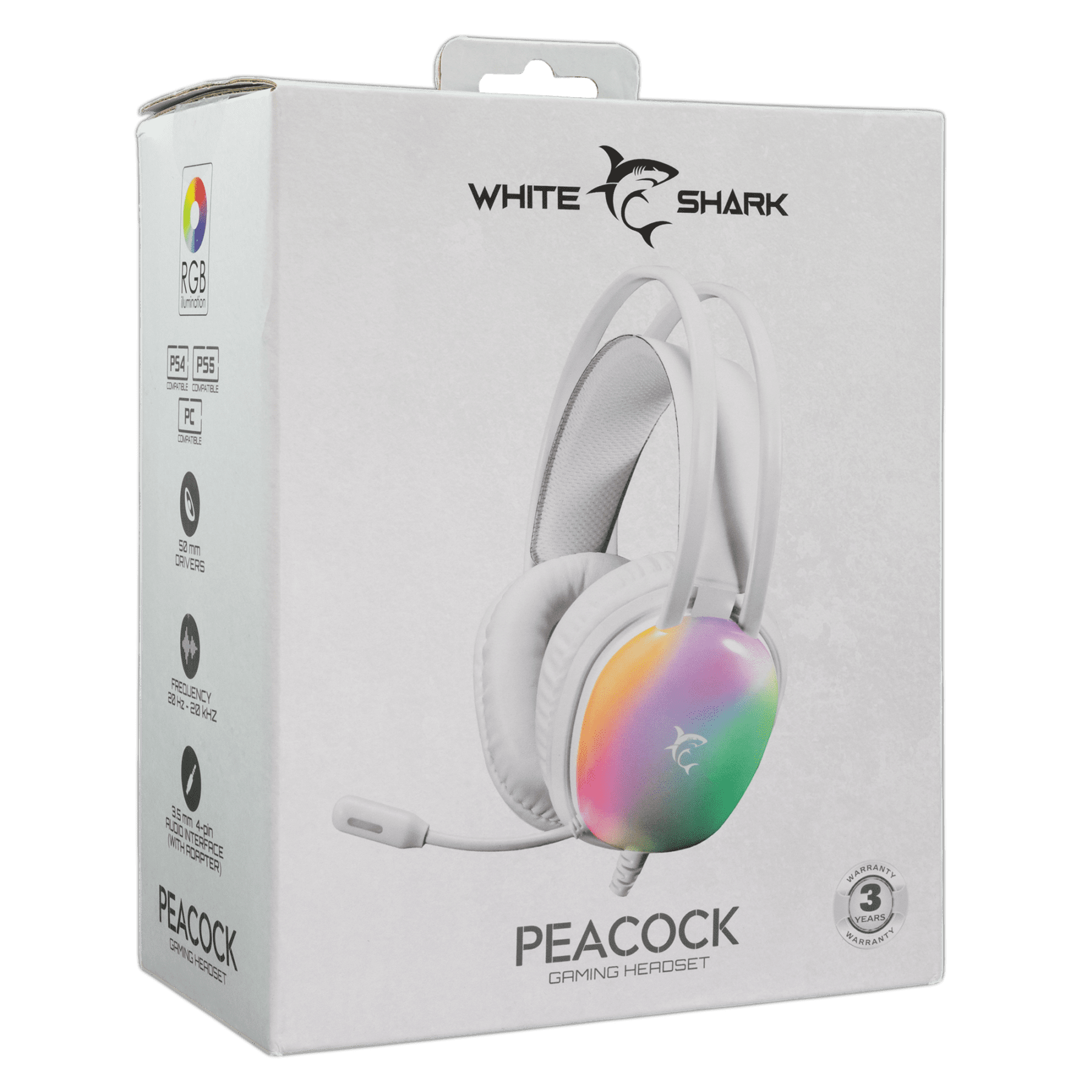 WHITE SHARK STEREO GAMING HEADSET GH-2444 PEACOCK WHITE