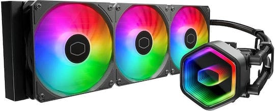xlarge 20260225110019 coolermaster masterliquid 360 core ii ydropsyxi epexergasti triplou anemistira 120mm gia socket 1700 1200 115x me argb fotismo